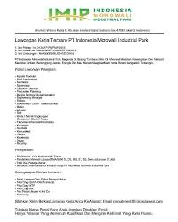 # contoh surat lamaran kerja di bank, pt, dan perusahaan swasta. Indonesia Morowali Industrial Park A Twitter Lowongan Kerja Pt Imip Silahkan Kirim Berkas Lamaran Kerja Anda Ke Alamat Email Recruitment Imipsulawesi Com Info Klik Https T Co Ptu6wjnmsk Lowonganmalang Lowongankerja2018 Lowongankerjaterbaru