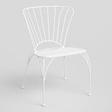 White Metal Cadiz Outdoor Stacking Chairs Set Of 2 V1 Metalchair Outdoor Stacking Chairs Metal Bistro Chairs Dining Room Chairs Ikea
