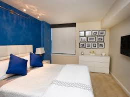 Maybe you would like to learn more about one of these? Contemporary White Bedroom With Cobalt Blue Accent Wall Hgtv