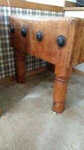 Great looking butcher's block made by michigan maple block co. Vintage Antiguo Carnicero Bloque Masterbuilt Soldada Madera Bloque De Arce De Michigan Co Ebay