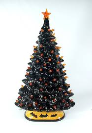 Halloween Lighted Black Windowsill Style Ceramic Tree Made To Etsy Vintage Ceramic Christmas Tree Halloween Lights Ceramic Christmas Trees