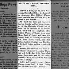 Obituary for ANDREW JACKSON EZELL (Aged 80)