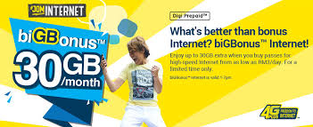 Step 2:click on prepaid option and then choose your favourite network operator. Digi Prepaid Internet Add On Big Bonus Free 1gb 1pm 7pm Everyday Until 30 June 2017