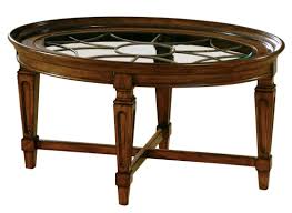 Hekman 728276081 40 Inch Wide Wood Coffee Table With Metal Grill And Glass Inlay Cherry Veneer Indoor Furnitu Coffee Table Wood Oval Coffee Tables Coffee Table