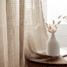 Buy top selling products like quinn grommet top 100% blackout window curtain panel and bee & willow™ home hadley grommet 100% blackout window curtain panel. Pack Of 2 52 X84 Taupe Faux Linen Curtains Semi Sheer Curtain Panels With Chrome Grommet Efavormart