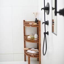 Spa Teak Corner Shelf Shower Shelves Shower Corner Shelf Wood Corner Shelves