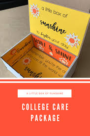 College Freshman Care Package A Little Box Of Sunshine College Care Package Sunshine Care Package Care Package