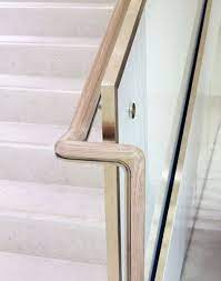 Only The Oak The Brass And Glass Is Very Dubai Staircase Handrail Handrail Design Stairs