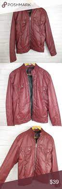Genuine Px Red Faux Leather Moto Jacket Faux Leather Moto Jacket Jackets Leather Jacket