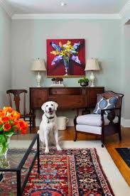Dog Friendly Living Room With Oriental Rug Antique Furniture And Custom Textil In 2020 Wood Furniture Living Room Living Room Wood Floor Quality Living Room Furniture