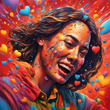 Colorful Splash Art: Love is in the Air