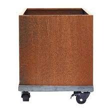 Then you can tote your colorful arrangement anywhere in your yard. Square Metal Corten Steel Planter Box Extra Large Rectangle On Casters Wheels Ebay