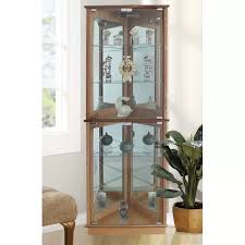 Andover Mills Randalstown Lighted Corner Curio Cabinet Reviews Wayfair Wall Curio Cabinet Curio Cabinet Corner Curio