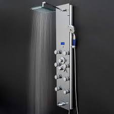 This Shower Panel Looks Amazing Shower Panels Shower Heads Adjustable Shower Head