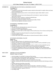 Functional Business Analyst Resume Samples Velvet Jobs