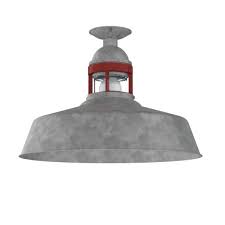 18 Sydney Industrial 975 Galvanized With 400 Barn Red Guard Lots Of Colors Industrial Flush Mount Industrial Flush Mount Lighting Barn Light Electric