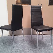 / our sleek modern square metal dining table legs add a stylish touch to any table or bench top. Furniture Place Mila Dining Chair Black Pu Leather Chrome Legs