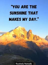 Keep your face always toward the sunshine—and shadows will fall behind you. getty images. Sunshine Quotes For 2021 To Brighten Your Day Routinely Nomadic