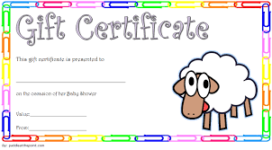 Baby shower photo booth props. Baby Shower Gift Certificate Template Free 5 Gift Throughout Baby Shower Gift Certificate T In 2021 Gift Certificate Template Baby Shower Gifts Certificate Templates
