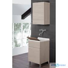 Abbinaci poi il box doccia semicircolare, la colonna. Mastore Arredo Bagno Vendita Online Composizione Pensile Lavatoio Mobile Bagno Rovere Chiaro 50 Cm