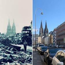 However, after its destruction in 1945 and its subsequent reconstruction, it was only accessible to rail and pedestrian traffic. Death And Rebirth Koln Cologne Germany 1945 2019 Oldphotosinreallife