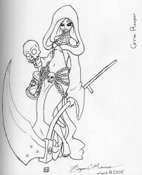 Femal Grim Reaper Line Art Bing Images Reaper Drawing Grim Reaper Drawing Demon Drawings