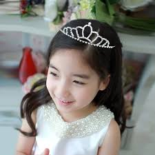 AIDA Diamond Crown Birthday Girl Headdress Children Princess Queen Bridal  Performance Headband Noble Cekak Rambut 生日皇冠发箍