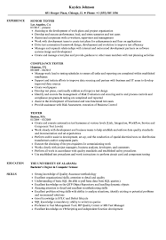 Tester Resume Samples Velvet Jobs