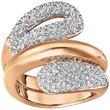 Bagues Swarovski Every Wide Bague Swarovski Iziva Com Bague Swarovski Bague Bagues Or Rose