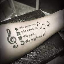 Awesome music note tattoo on ankle. 99 Creative Music Tattoos That Are Sure To Blow Your Mind