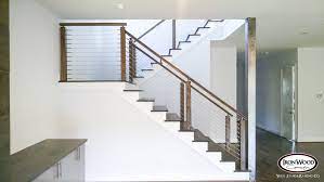 Aluminum posts, stainless steel posts, wood posts Glass Cable Railing Idea Photo Gallery Ironwood Connection Stair Railing Company Cable Railing Cable Stair Railing Stair Railing Kits