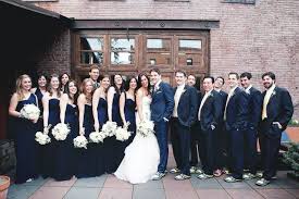 Dark Blue Bridesmaid Dress With Ivory Wedding Dress Wedding Bridesmaids Navy Bridal Parties Bridesmaid
