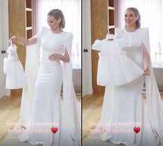 How Hilary Duff Honored Her 2 Kids On Her Wedding Day Hillary Duff Wedding Hilary Duff Bride Jumpsuit