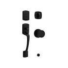 Prague Handleset With Cambie Round Knob in Matte Black Weiser