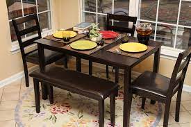 San remo espresso dining chair (set of 2) by international concepts (143) $ 209 38 /set. Amazon Com Home Life 5pc Dining Dinette Table Chairs Bench Set Espresso Finish 150236 Table Chair Sets
