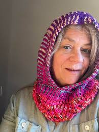 Owl cowl knitting project with puns