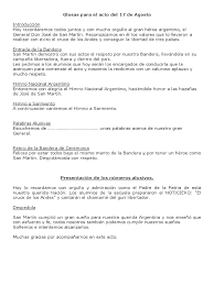 Este lunes, la defensoría del pueblo de colombia solicitó investigar las 19 muertes. Glosas Para El Acto Del 17 De Agosto17 Patriotismo Verdad