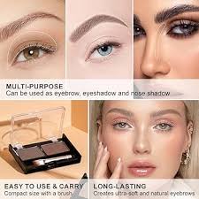CAKAILA Eyebrow Powder Kit, Two-Color Waterproof Long-Lasting Eyebrow  Filler Get Fully Defined Natural Eyebrows, Eyebrow Contour Palette With  Double ...