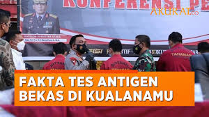 .antigen palsu, alias bekas di bandara kualanamu, deli serdang, sumatera utara, rabu (27/4). Qytn3v5h1z Kjm