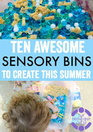 10 Awesome Sensory Bins To Create This Summer Sensory Bins Sensory Sensory Activities