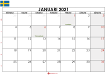 Årskalender kalender 2021 skriva ut gratis. Almanacka 2021 Att Skriva Ut