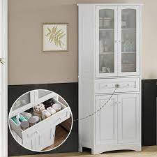 Bathroom Storage Cabinet With 2 Glass