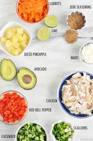 Jerk Chicken Salad Rachel Hollis Recipe In 2020 Chicken Salad Wrap Jerk Chicken Chicken Avocado Sandwich