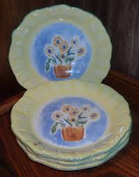 Pistoulet Sunflower Plates Very Rare Pieces In The Collection Pfaltzgraff French Country Kitchen Plates