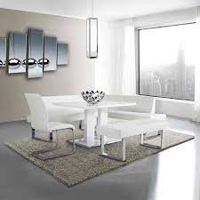 We have a nice variety of both formal and casual dining tables, chairs. Amanda All White Corner Dining Collection Las Vegas Furniture Store Modern Home Furniture Cornerstone Furniture