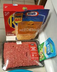 This will keep the meatloaf nice and juicy. Ranch Cheeseburger Meatloaf 2 Ground Beef Small Bag Shredded Cheddar 2 Packets Of Dry Ranc Cheeseburger Meatloaf Ritz Cracker Recipes Burger Seasoning