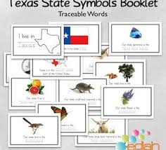 Texas State Symbols Booklet Traceable Words State Symbols Texas Symbols State Symbols Activities