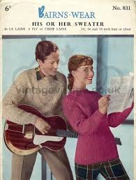 Discover knitting patterns for jumpers, accessories, clothes and free blanket knitting patterns too! Vintage 1950s 1960s Knitting Pattern Unisex Fishermans Rib Stitch Sweater