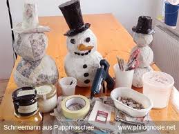 Pappmaschee Schneemann Selber Machen Basteln Philognosie Schneemann Basteln Mit Kindern Schneemann Basteln Pappmaschee