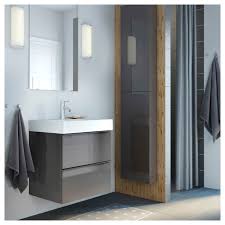 Godmorgon wall cabinet with 1 door, high gloss white, 15 3/4x5 1/2x37 3/4. Godmorgon High Gloss Grey Wall Cabinet With 1 Door 40x14x96 Cm Ikea